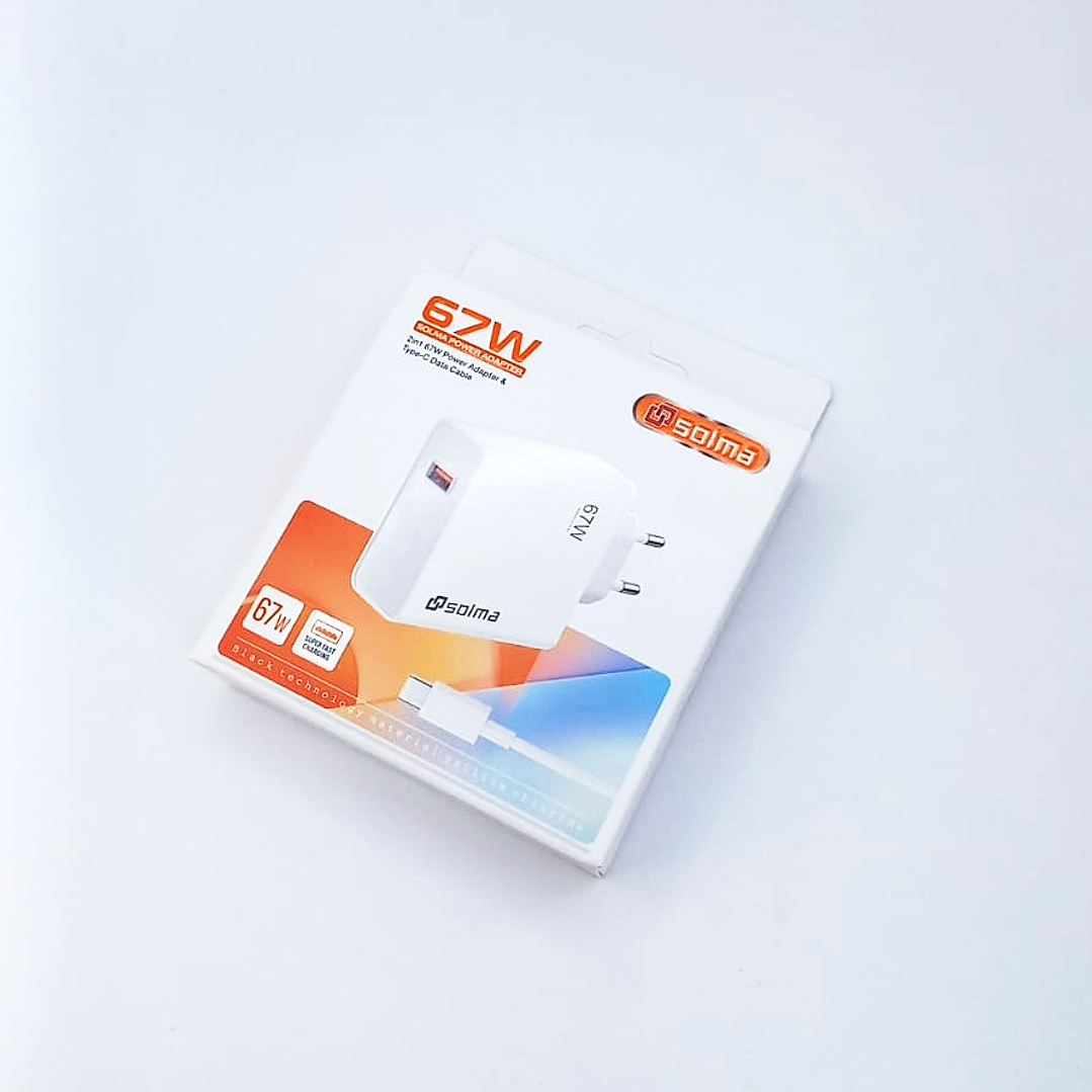 Cargador Rápido SOLMA 67W | USB-C + Cable Tipo-C + Multidispositivo 8
