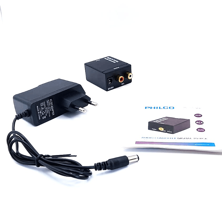 Adaptador de Audio Digital a RCA PHILCO | Óptico + Coaxial + HiFi + 192KHz 5