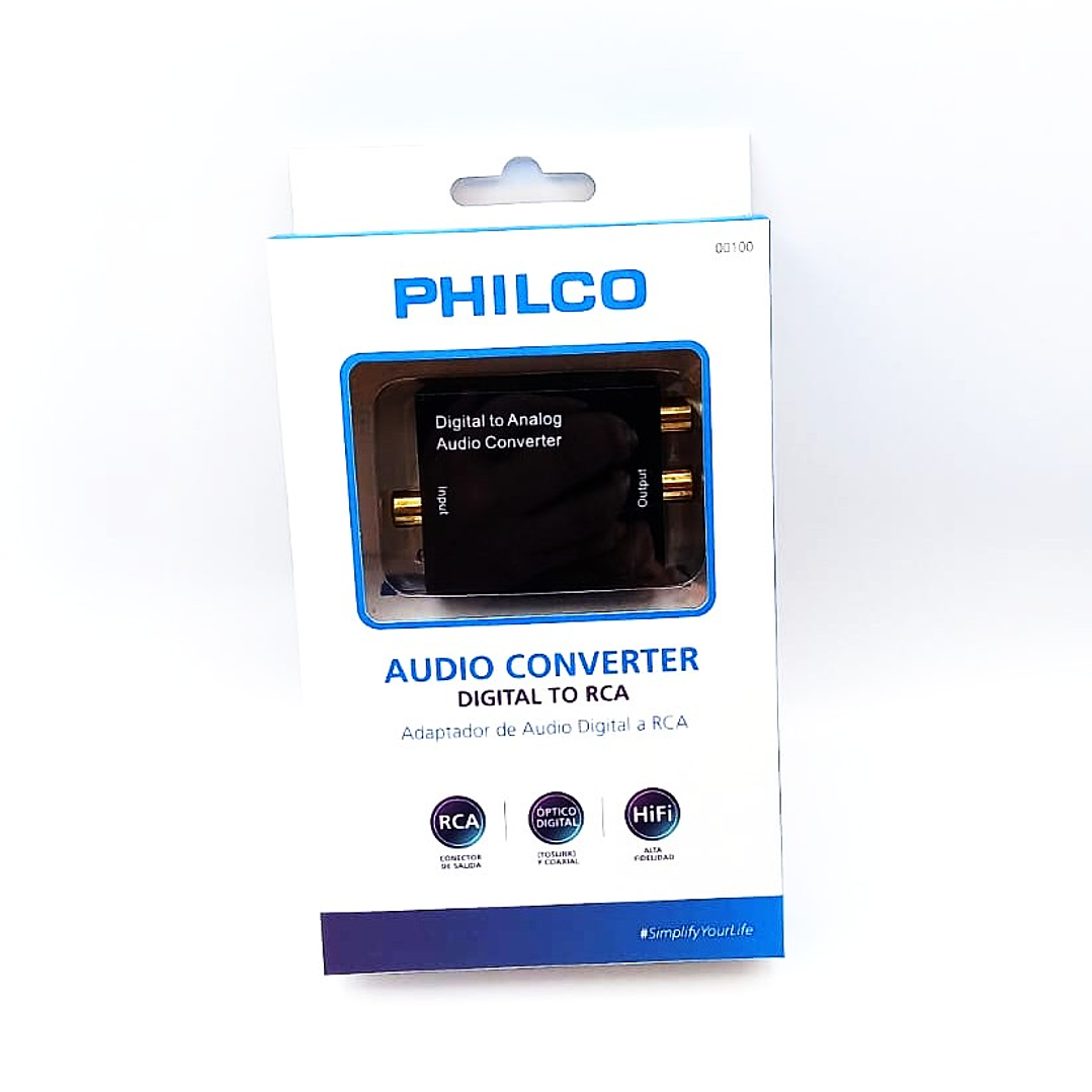 Adaptador de Audio Digital a RCA PHILCO | Óptico + Coaxial + HiFi + 192KHz 6