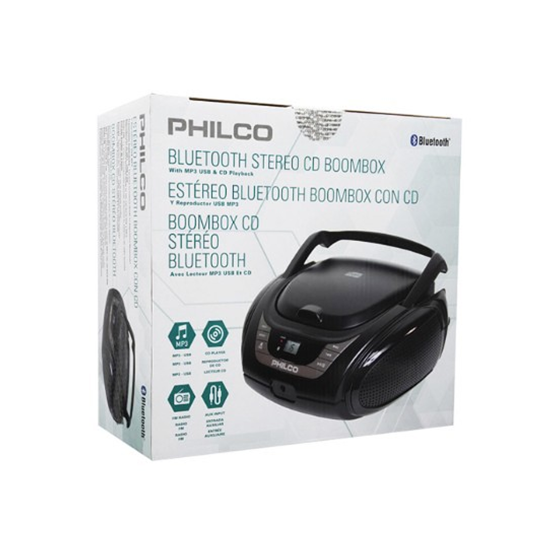 Boombox PHILCO Bluetooth | CD + USB + Radio FM + Portátil Estéreo 7