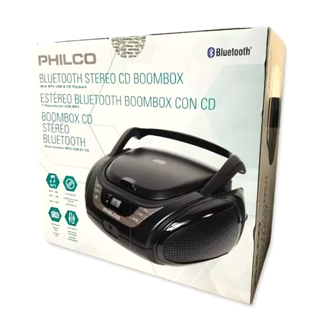 Boombox PHILCO Bluetooth | CD + USB + Radio FM + Portátil Estéreo 6