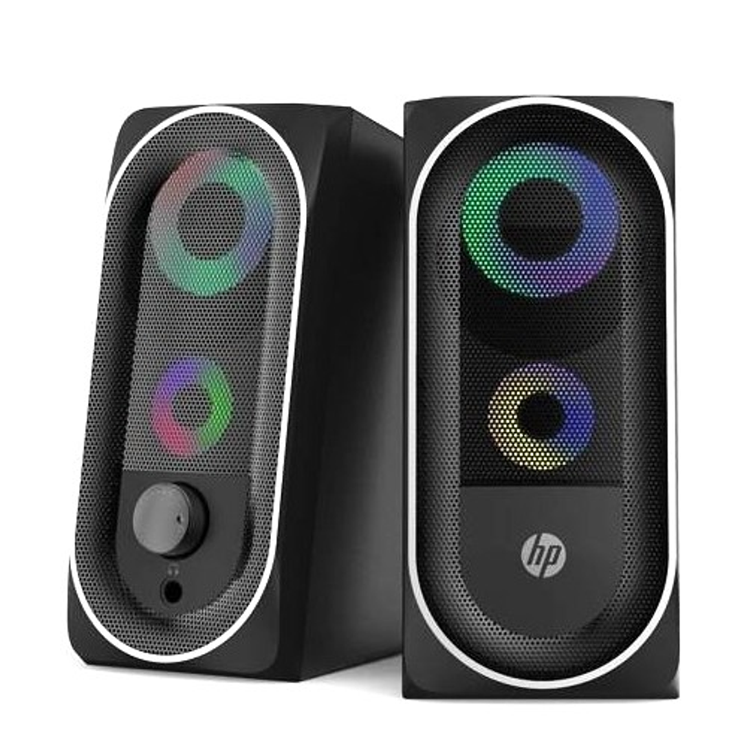 Parlantes HP DHE-6001 | LED RGB + USB + Sonido Estéreo + Control de Volumen 1