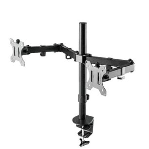 Soporte Doble PHILCO para Monitores | Brazo Articulado + Fijación Escritorio + VESA Universal