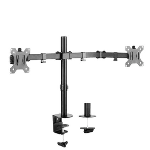 Soporte Doble PHILCO para Monitores | Brazo Articulado + Fijación Escritorio + VESA Universal