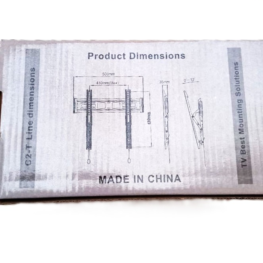 Soporte Fijo Inclinable C2-T para TV LED/LCD | 32” a 65” + VESA Universal + 36kg+ Diseño Slim 8