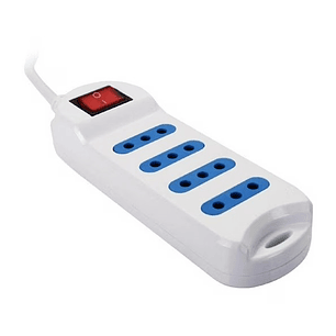 Alargador  PHILCO 4 Enchufes | Interruptor + Cable 3 Metros + Diseño Compacto + Tipo L