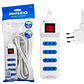 Alargador  PHILCO 4 Enchufes | Interruptor + Cable 3 Metros + Diseño Compacto + Tipo L - Miniatura 5