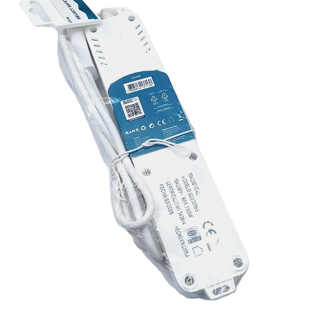 Alargador IRM 6 Enchufes | Cable 1.5 Metros + 10A + Diseño Compacto + Certificación SEC 4
