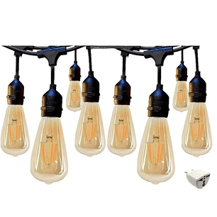 Guirnalda con ampolletas led vintage E27 (20 Metros) - Incluye 20 Ampolletas Led Vintage E27