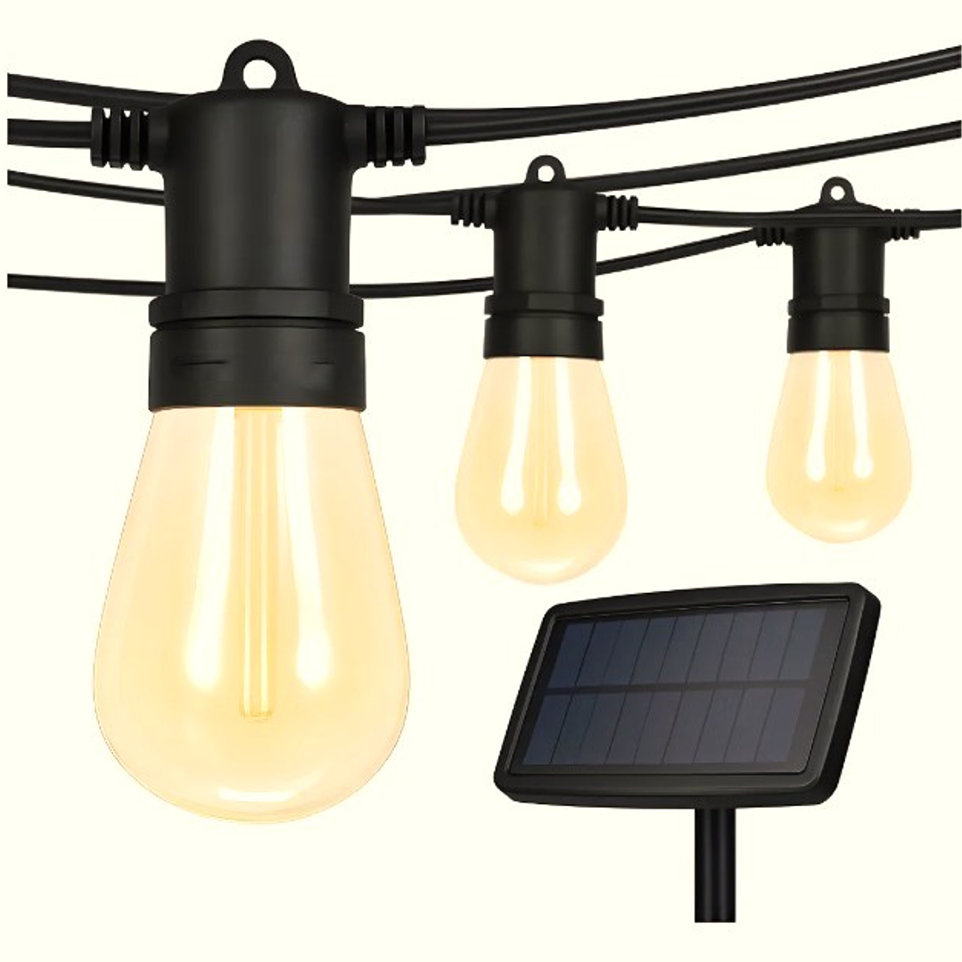Guirnalda Solar LED TASBEL 10 Metros | 10 Ampolletas Vintage + IP65 + Exterior 1
