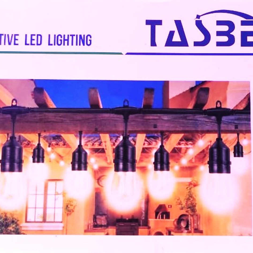 Guirnalda Solar LED TASBEL 10 Metros | 10 Ampolletas Vintage + IP65 + Exterior 7
