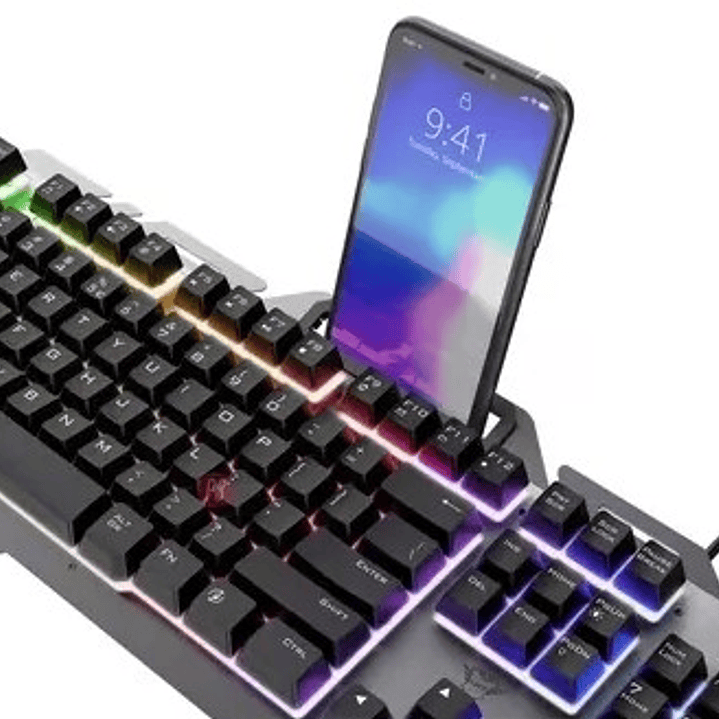 Teclado Gamer DGX ASSASSIN RGB | Retroiluminado + Macro + Diseño Pro 5