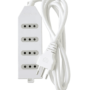 Alargador Eléctrico Macrotel 4 Enchufes | Cable 3 Metros + 2500W + Enchufe Estándar + Certificación SEC