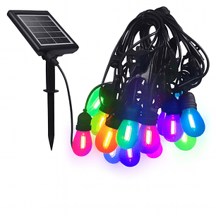 Cadena Solar LED IRM 10M | 10 Ampolletas + Efecto Meteoros + USB + Exterior/Interior