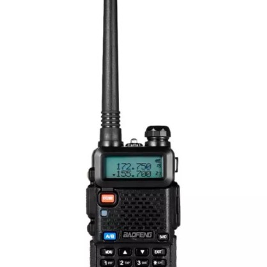 Radio Baofeng UV-5R Dual Band | VHF/UHF + 128 Canales + Batería 1800mAh + Kit Completo 1