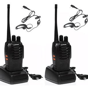 Set de Radios Baofeng BF-888S | 2 Walkie Talkies UHF + Cargadores + Auriculares + 16 Canales