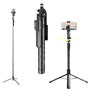 Palo de Selfie IRM 13980 | Estabilizador + Trípode + Bluetooth + Control Remoto + 192 cm