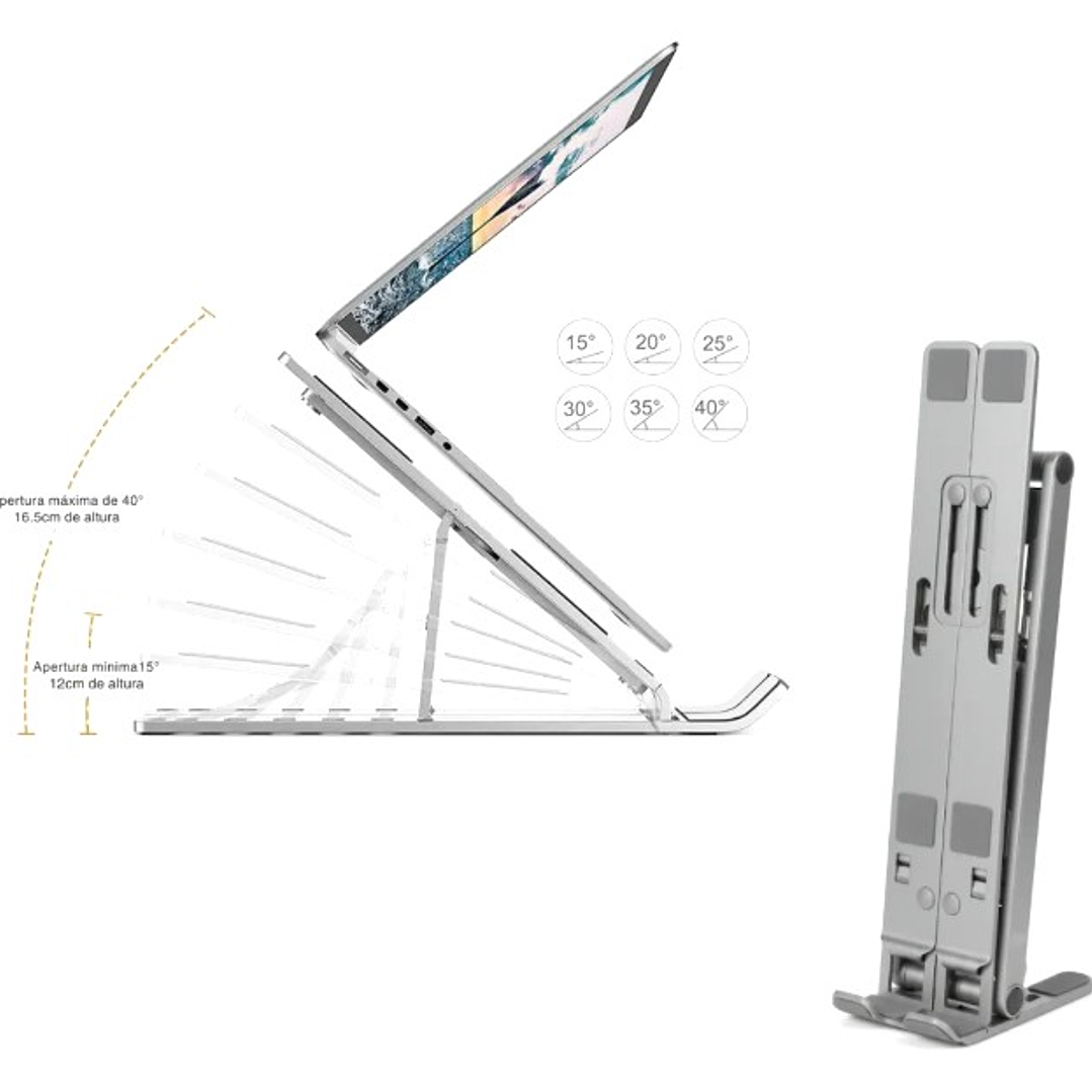 Soporte Plegable VIDVIE HC1532 para Laptop y Tablet | Ajustable + Portátil + Ergonómico 8