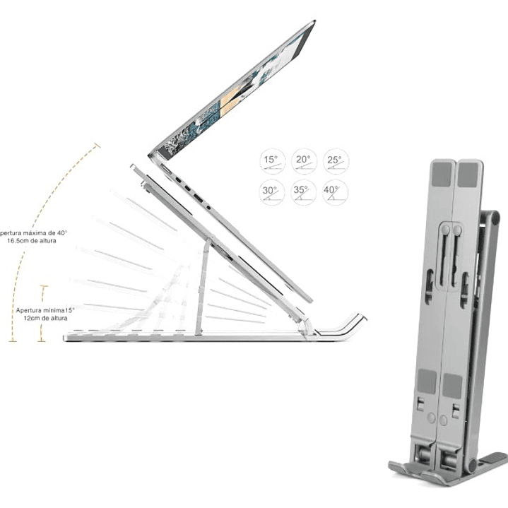 Soporte Plegable VIDVIE HC1532 para Laptop y Tablet | Ajustable + Portátil + Ergonómico 8
