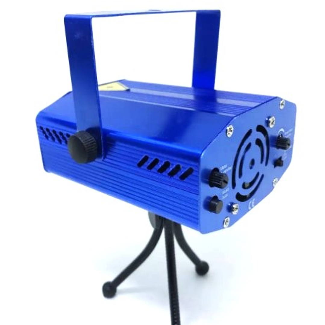 Mini Proyector Láser para Fiestas | Luz Rítmica + Sensor de Sonido + Control de Motor + Trípode 1