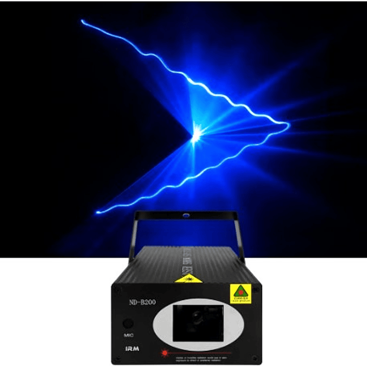 Proyector Láser ND-B200 IRM | Luz Azul + Alta Potencia + Trípode + Sensor de Sonido 7
