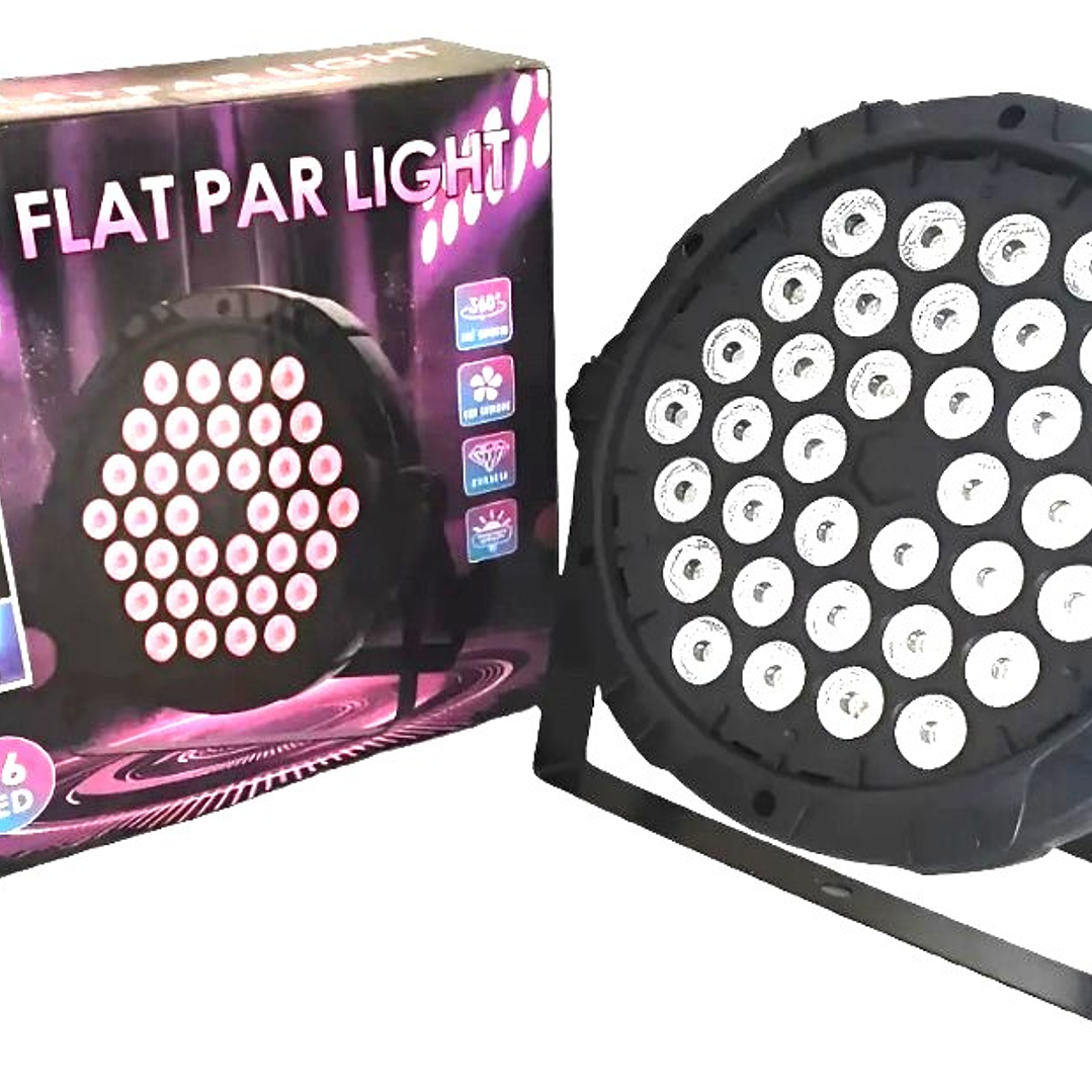 Luz LED PAR RGBW 36 Leds | DMX512 + Sonido + Auto + Master-Slave 3