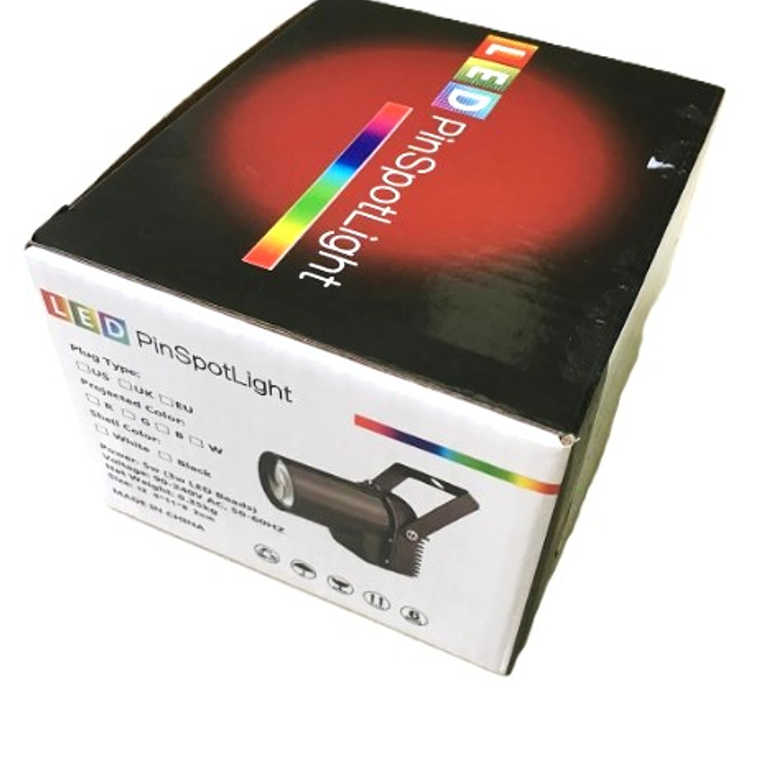 Mini PinSpot LED 3W | Luz Blanca Focalizada + Compacto + Ideal para Escenarios y Decoración 9