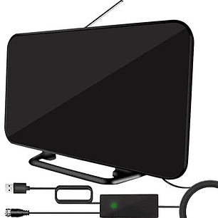 Antena Digital Green Lyca Plate | HDTV + 4K + Amplificador + 45km Alcance
