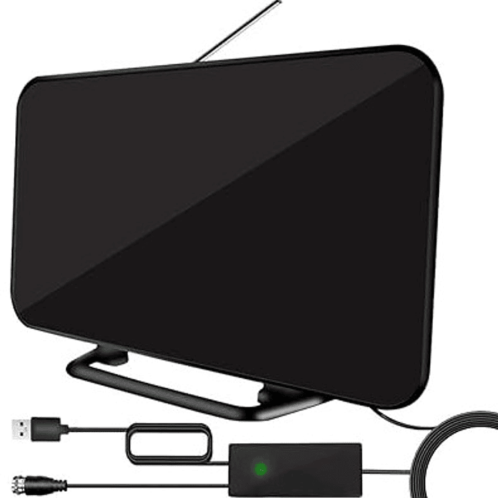 Antena Digital Green Lyca Plate | HDTV + 4K + Amplificador + 45km Alcance 2