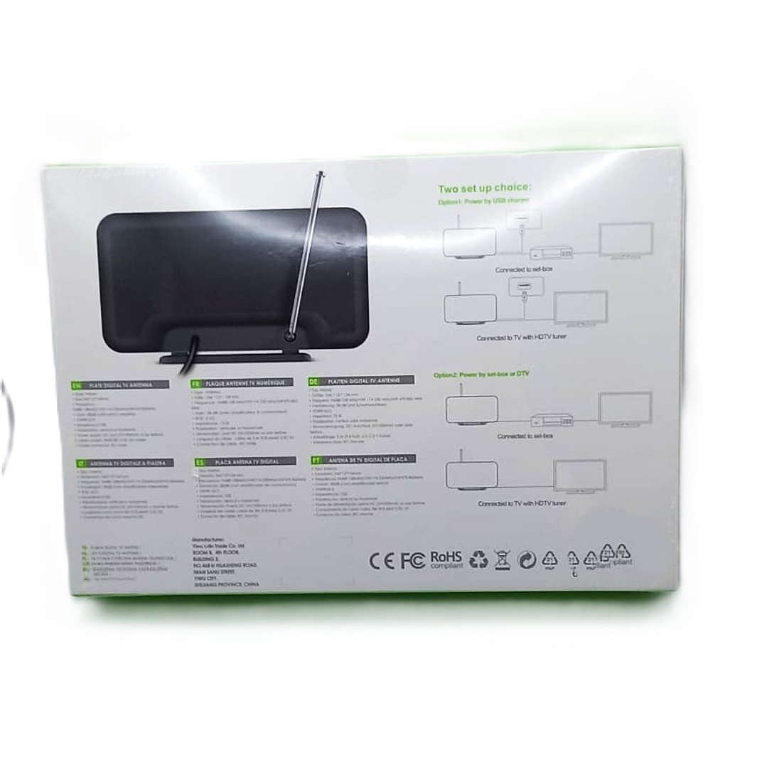 Antena Digital Green Lyca Plate | HDTV + 4K + Amplificador + 45km Alcance 4