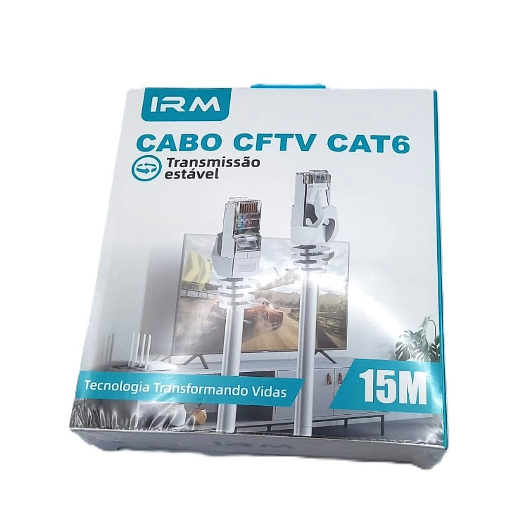 Cable de Red CFTV CAT6 IRM 15M | RJ45 Blindado + Transmisión Estable 4