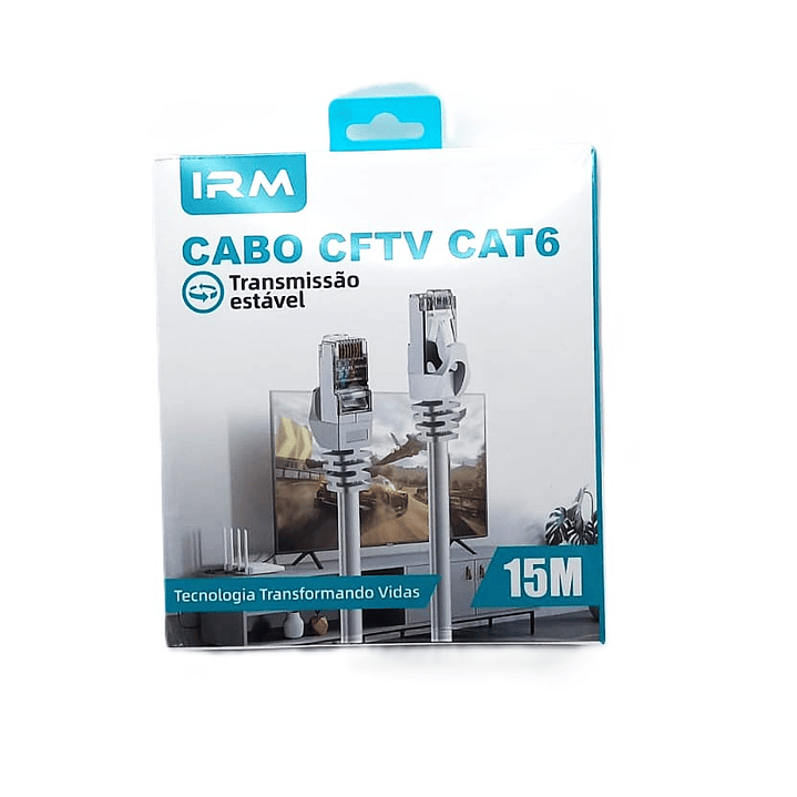 Cable de Red CFTV CAT6 IRM 15M | RJ45 Blindado + Transmisión Estable 3