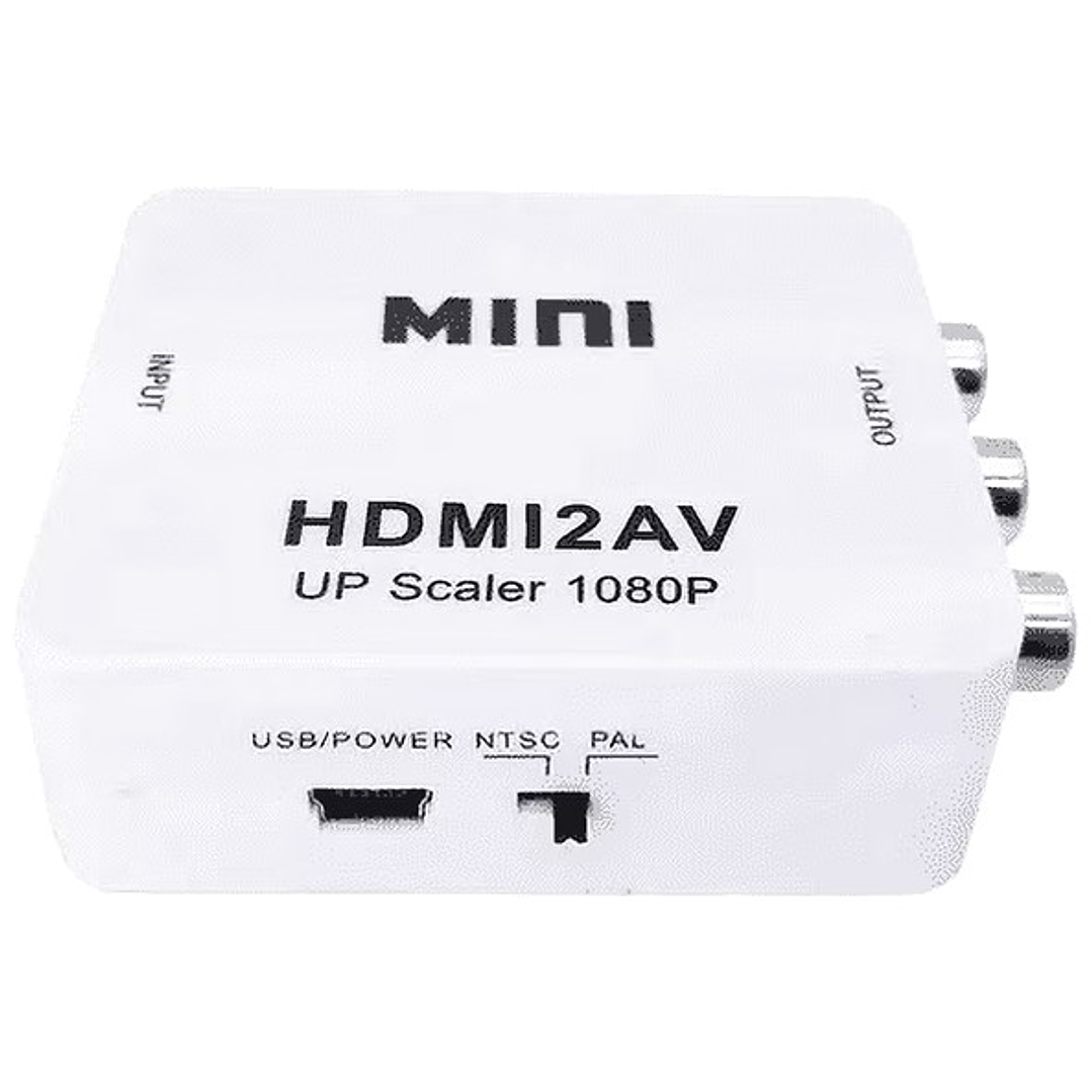 Conversor HDMI a AV MINI 1080P | RCA + USB + NTSC/PAL | Compatible TV Retro 3