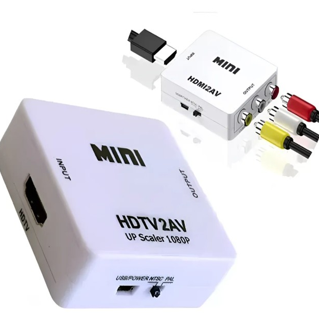 Conversor HDMI a AV MINI 1080P | RCA + USB + NTSC/PAL | Compatible TV Retro 2