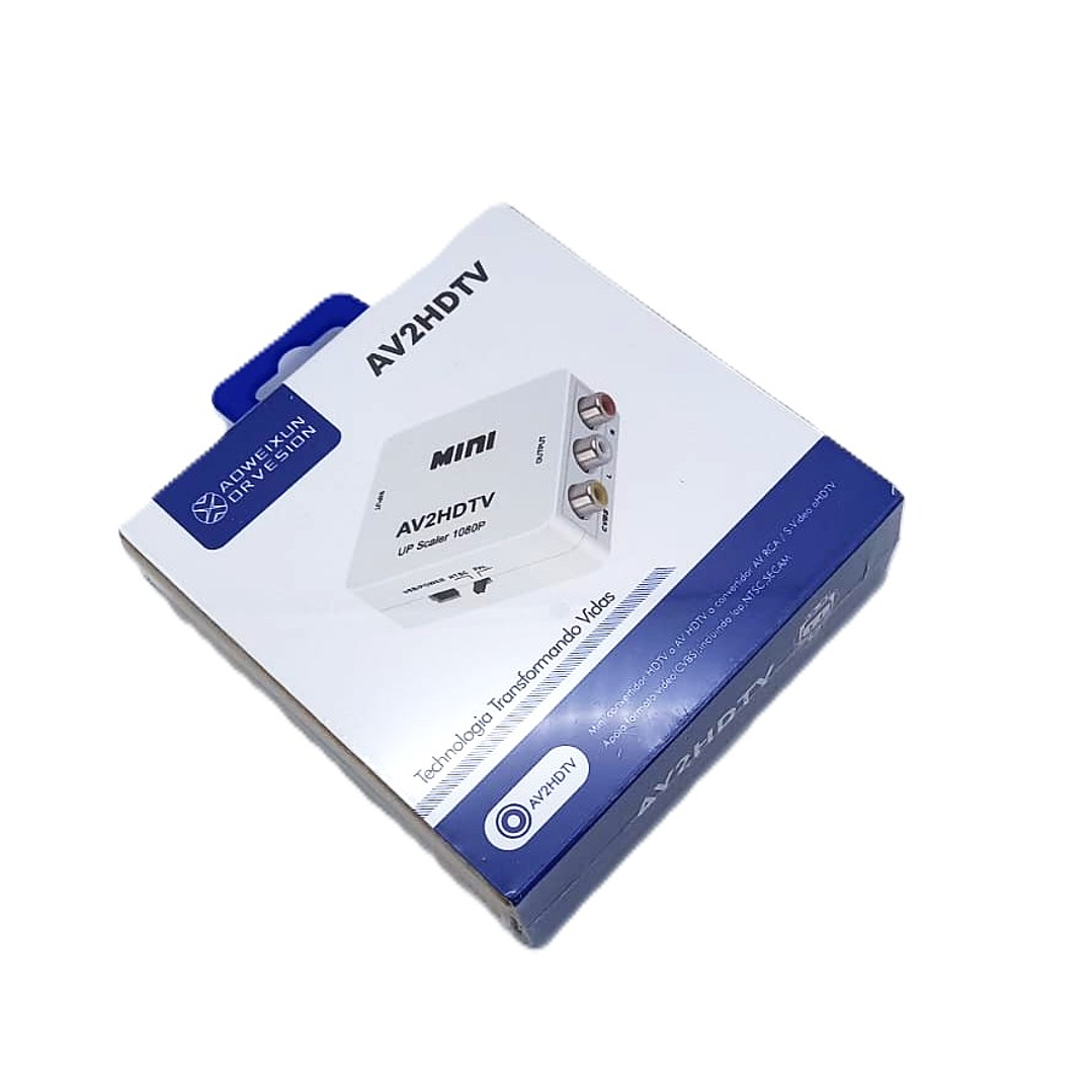 Conversor HDMI a AV MINI 1080P | RCA + USB + NTSC/PAL | Compatible TV Retro 7
