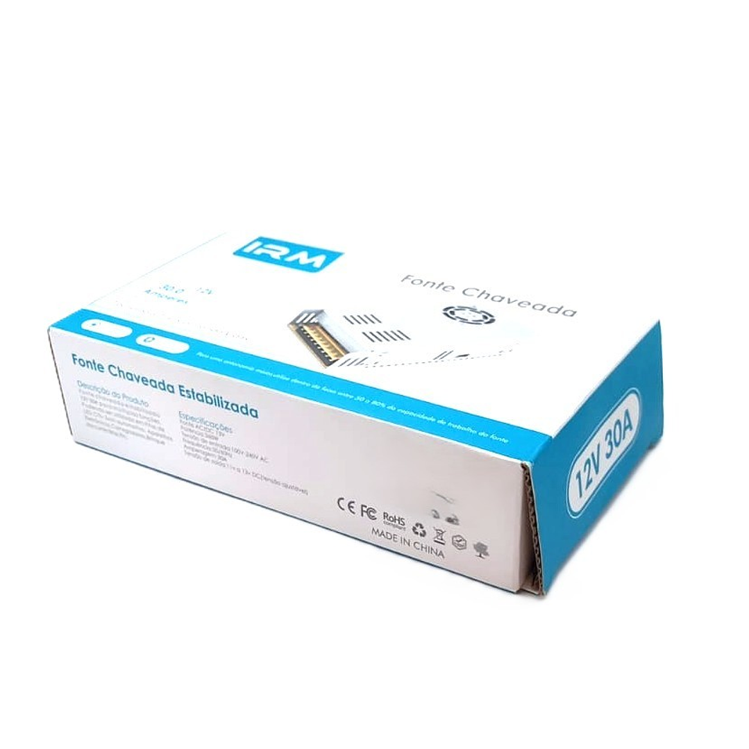 Fuente de Poder 12V 30A IRM | Chaveada Estabilizada para LED, CCTV y Electrónica 7