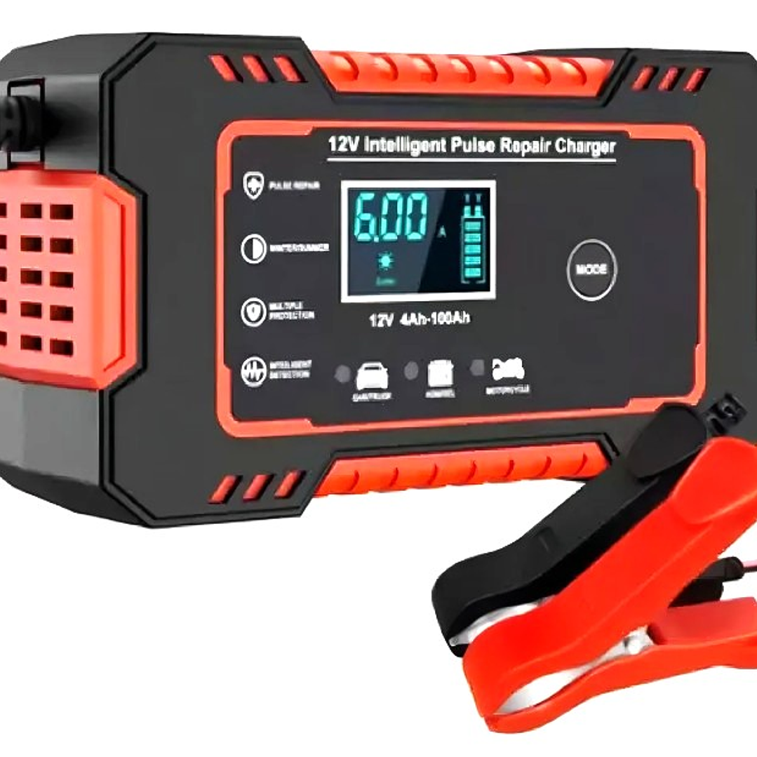 Cargador Inteligente 12V RT Tianye | Reparación por Pulso + Protección Múltiple + Pantalla Digital 3