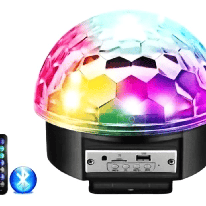 Lámpara LED Bola Disco Bluetooth con Control Remoto | USB + Audio + Luces RGB para Fiestas 3