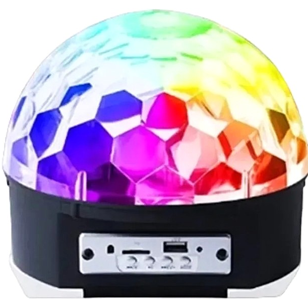 Lámpara LED Bola Disco Bluetooth con Control Remoto | USB + Audio + Luces RGB para Fiestas 2