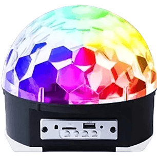 Lámpara LED Bola Disco Bluetooth con Control Remoto | USB + Audio + Luces RGB para Fiestas
