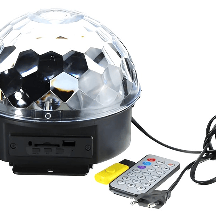 Lámpara LED Bola Disco Bluetooth con Control Remoto | USB + Audio + Luces RGB para Fiestas 4