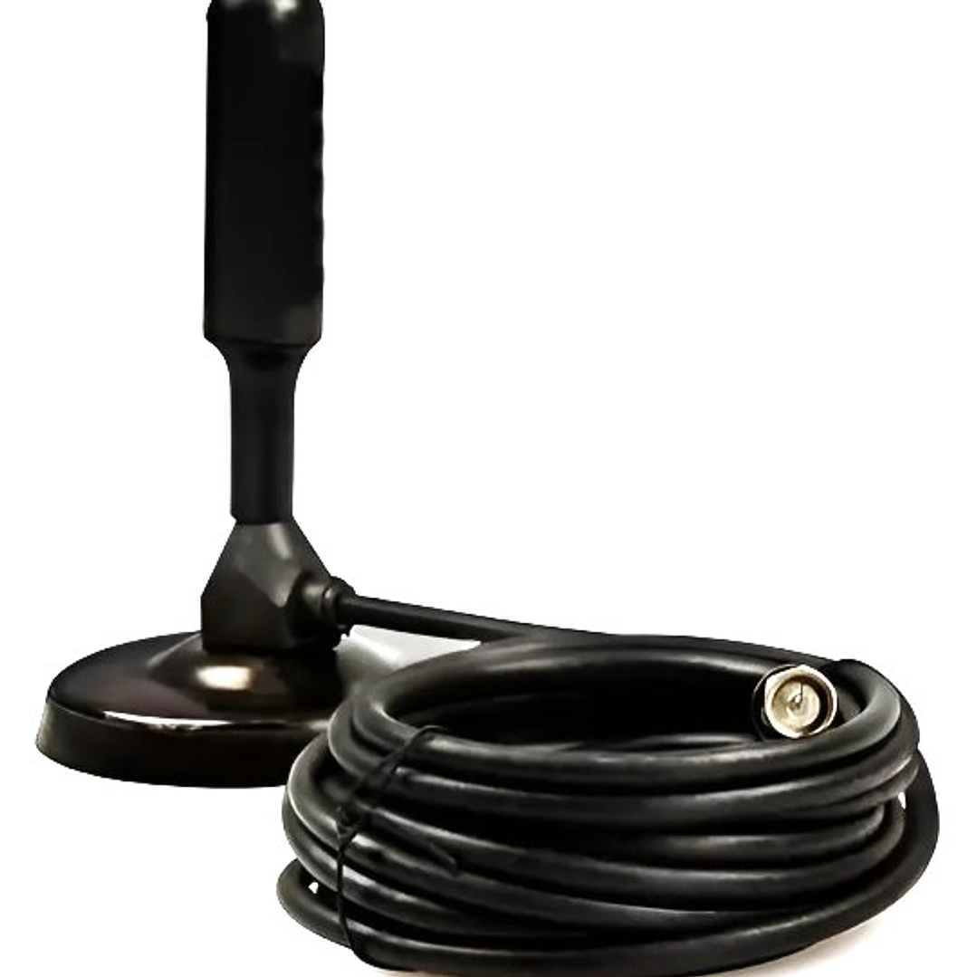 Antena HD Digital para TV | Alta Definición + Base Magnética + Cable Coaxial Largo 2