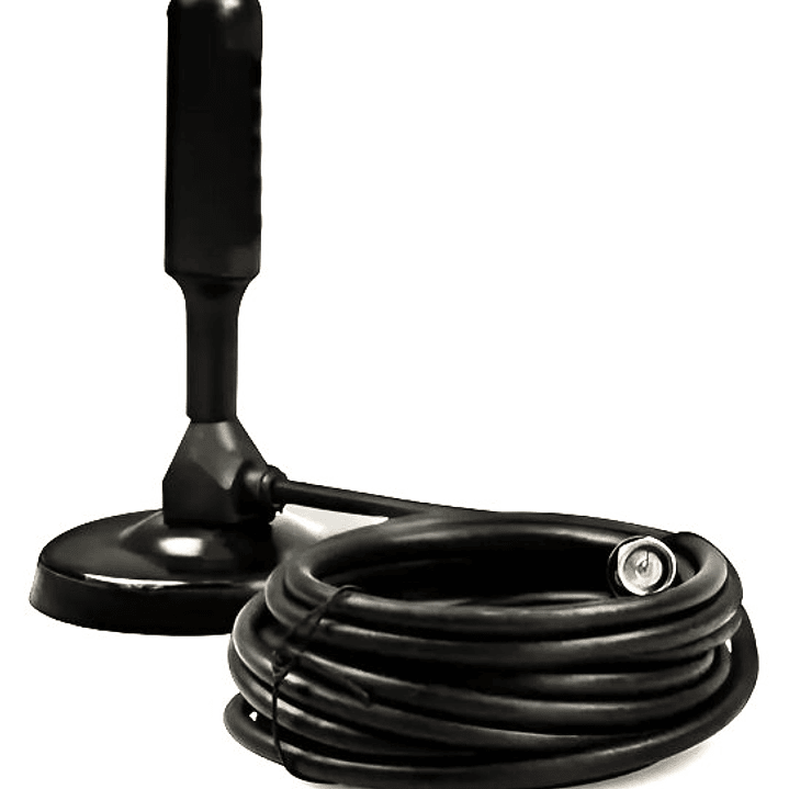 Antena HD Digital para TV | Alta Definición + Base Magnética + Cable Coaxial Largo 2