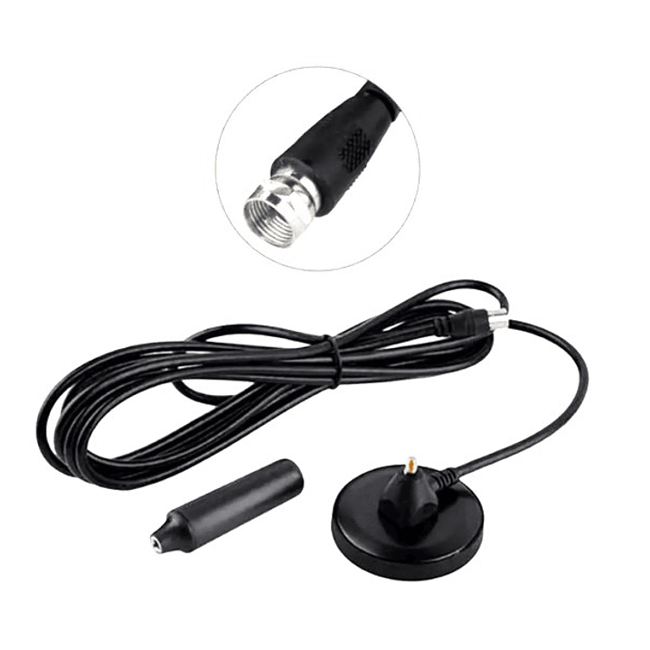 Antena HD Digital para TV | Alta Definición + Base Magnética + Cable Coaxial Largo 3