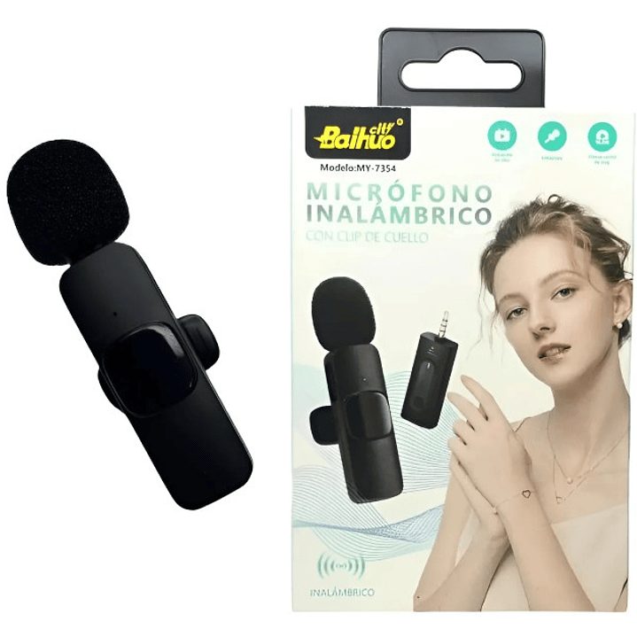 Micrófono Inalámbrico BaiHuo MY-7354 con Clip – Audio Profesional para Vlogs y Streaming 4