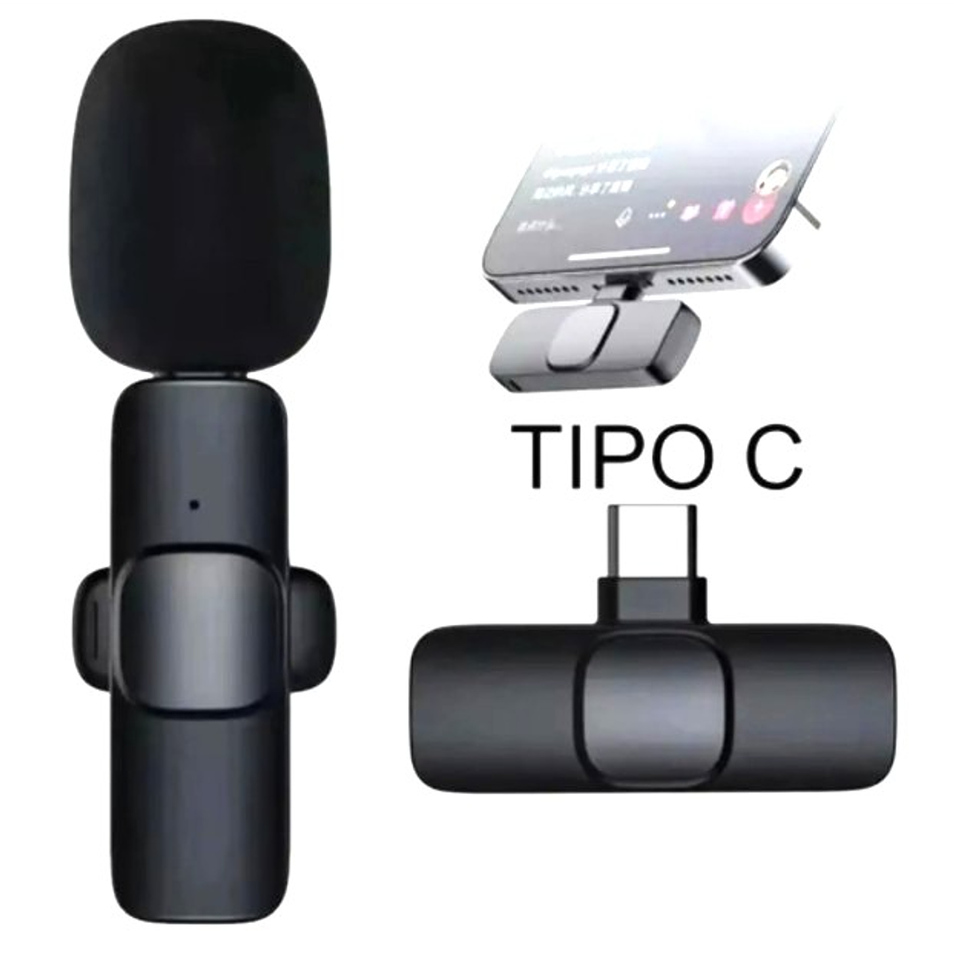 Micrófono Lavalier Inalámbrico K8 USB-C/iPhone – Audio Profesional para Vlogs, Clases y Streaming 4