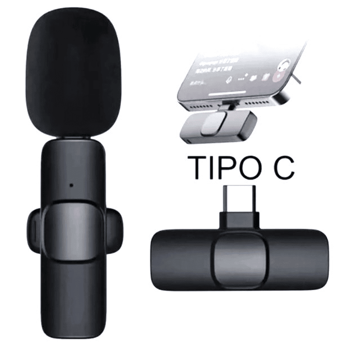 Micrófono Lavalier Inalámbrico K8 USB-C/iPhone – Audio Profesional para Vlogs, Clases y Streaming 4
