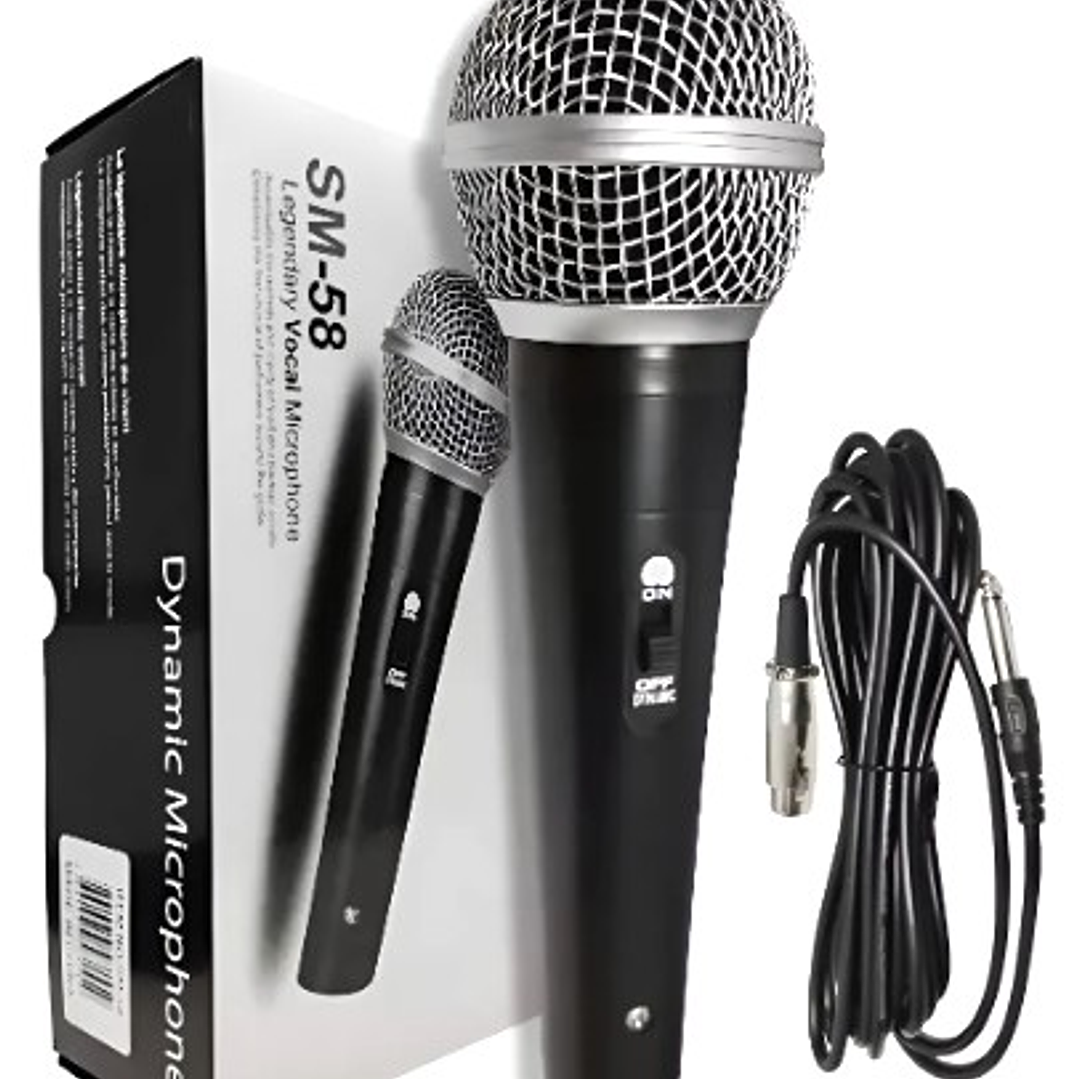Micrófono Dinámico SM-58 Tipo Shure – Voz Clara para Escenarios y Grabaciones 3