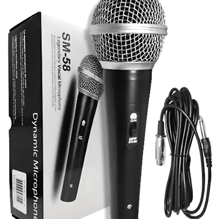 Micrófono Dinámico SM-58 Tipo Shure – Voz Clara para Escenarios y Grabaciones 3