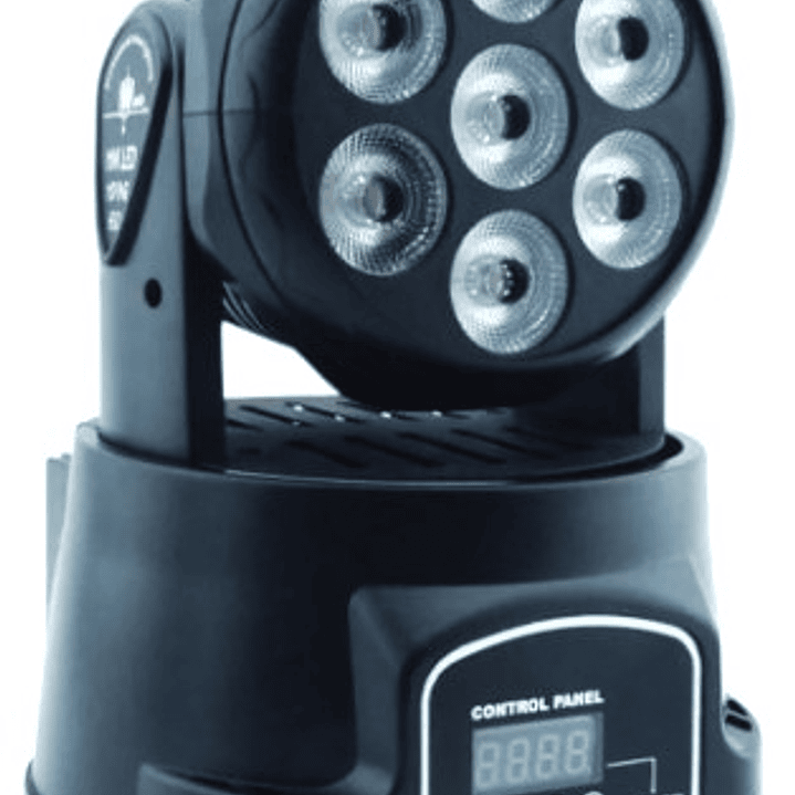 Cabezal LED Móvil Mini 7x10W RGBW – Iluminación Escénica Profesional para Eventos y DJ 4